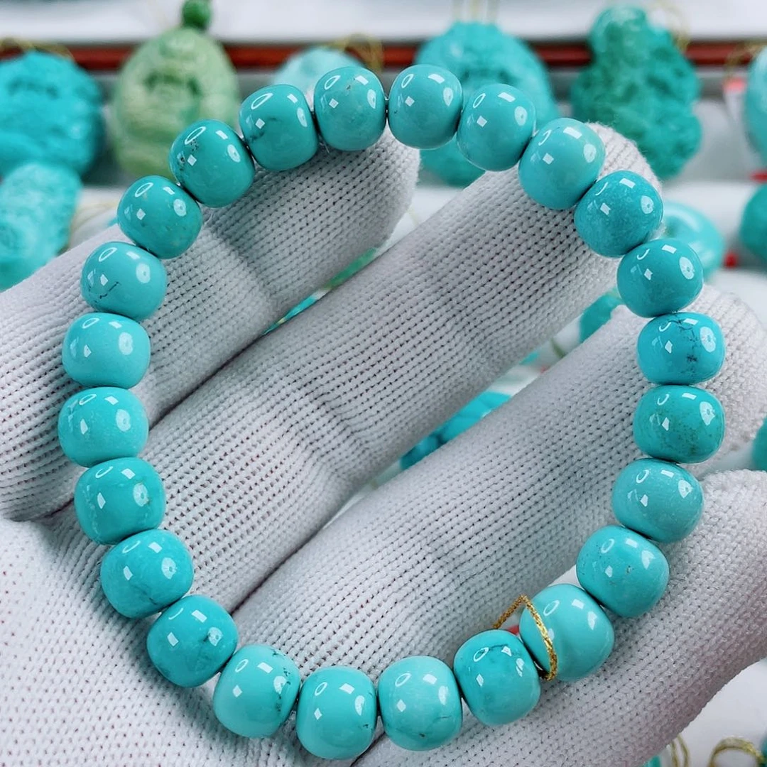 绿松石未镶嵌车挂尺寸8.6