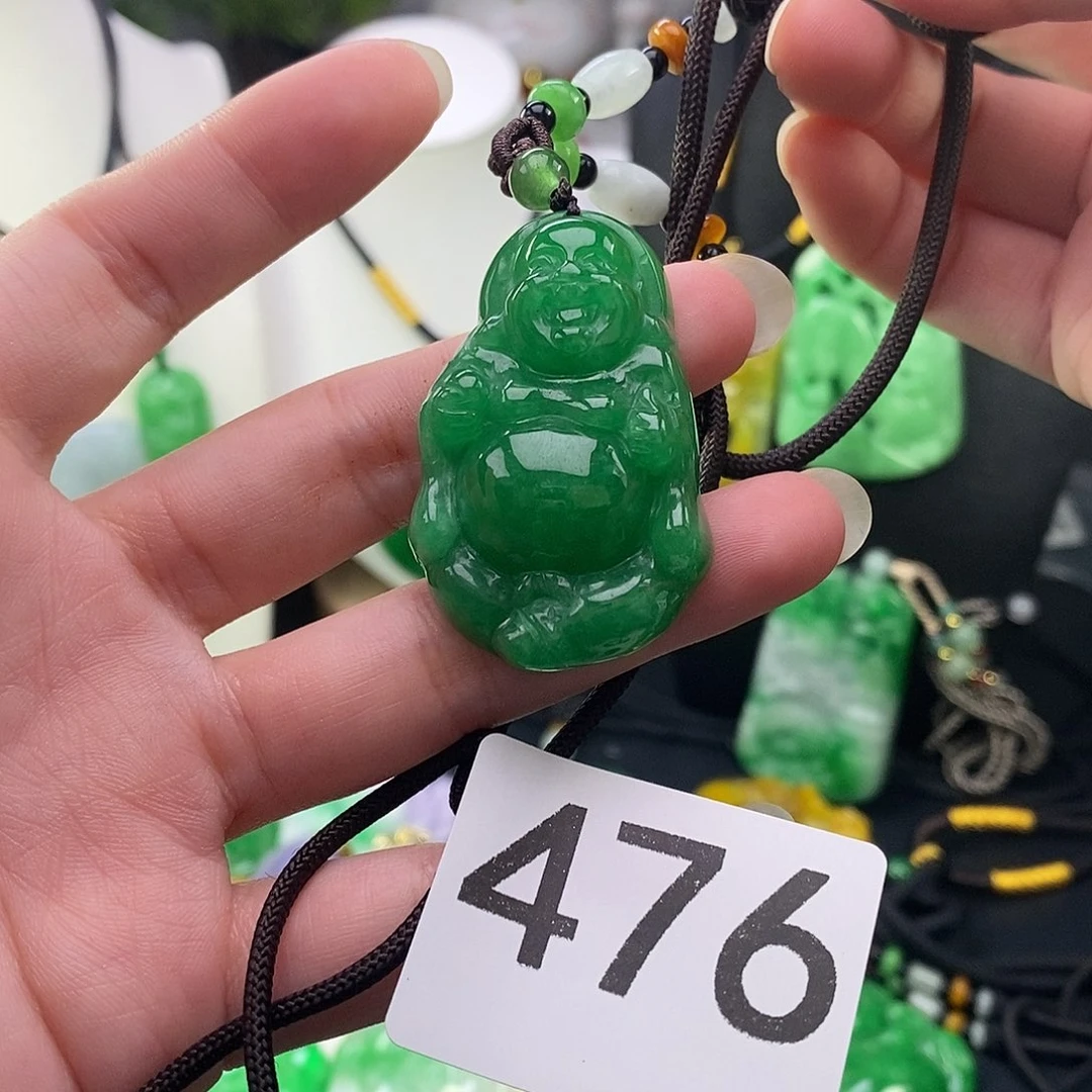 翡翠未镶嵌吊坠(赠链)