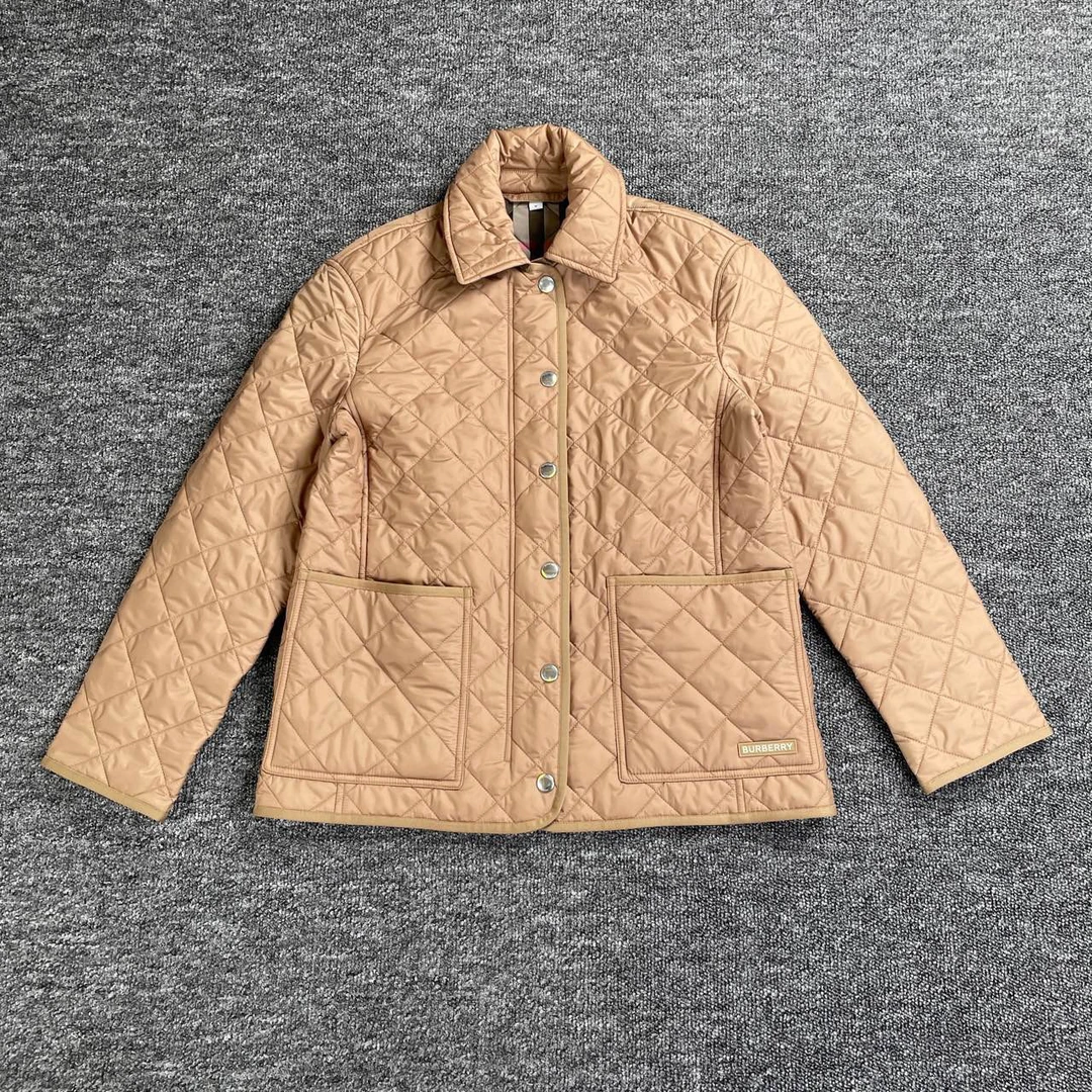 全新未使用 BURBERRY/博柏利 7409/卡其色长袖棉服夹克外套/M码