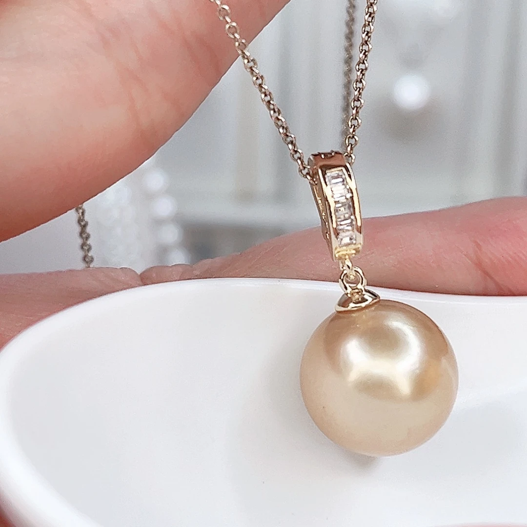 淡水珍珠项链银S925镶嵌