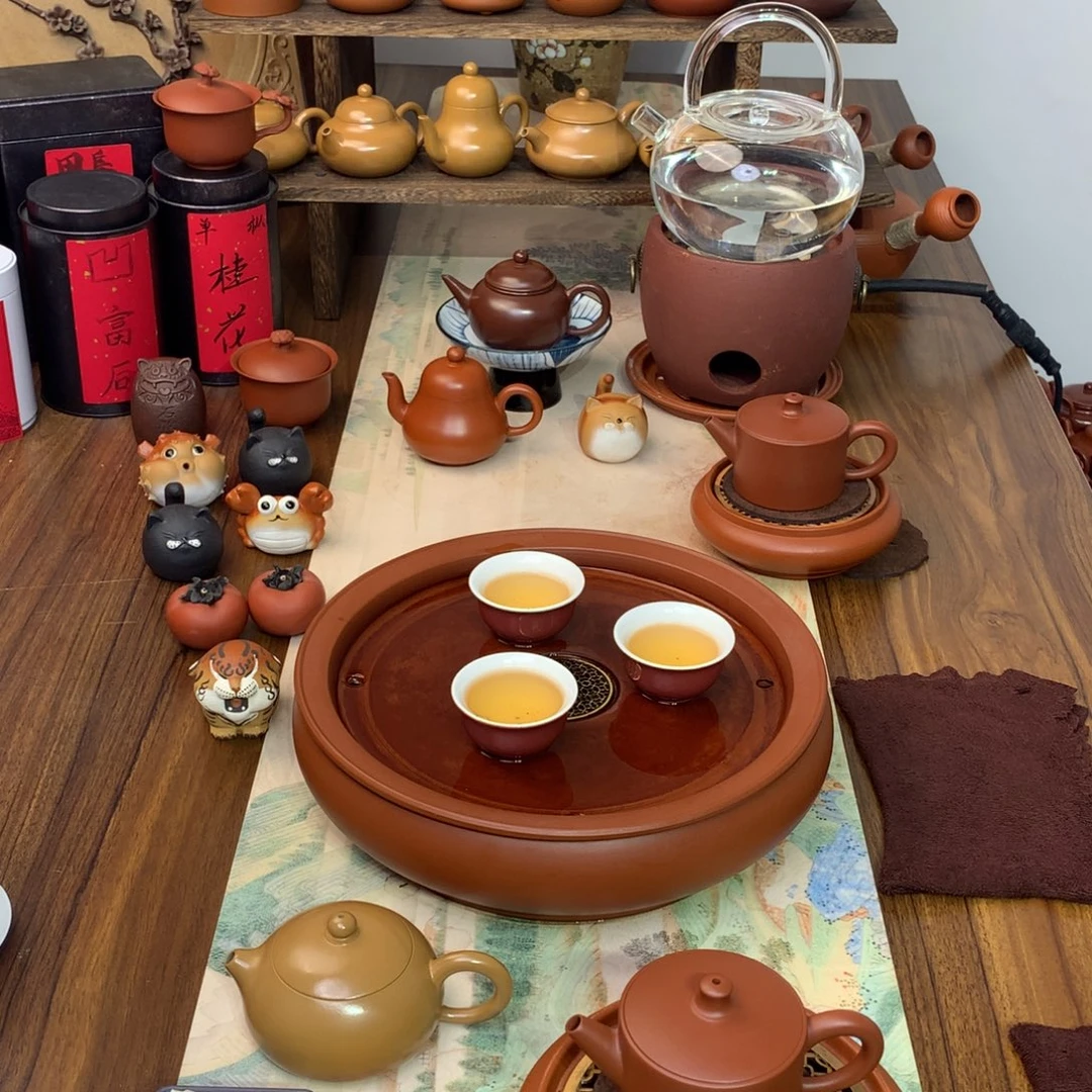 10.5寸茶盘➕3个42cc故宫红茶杯