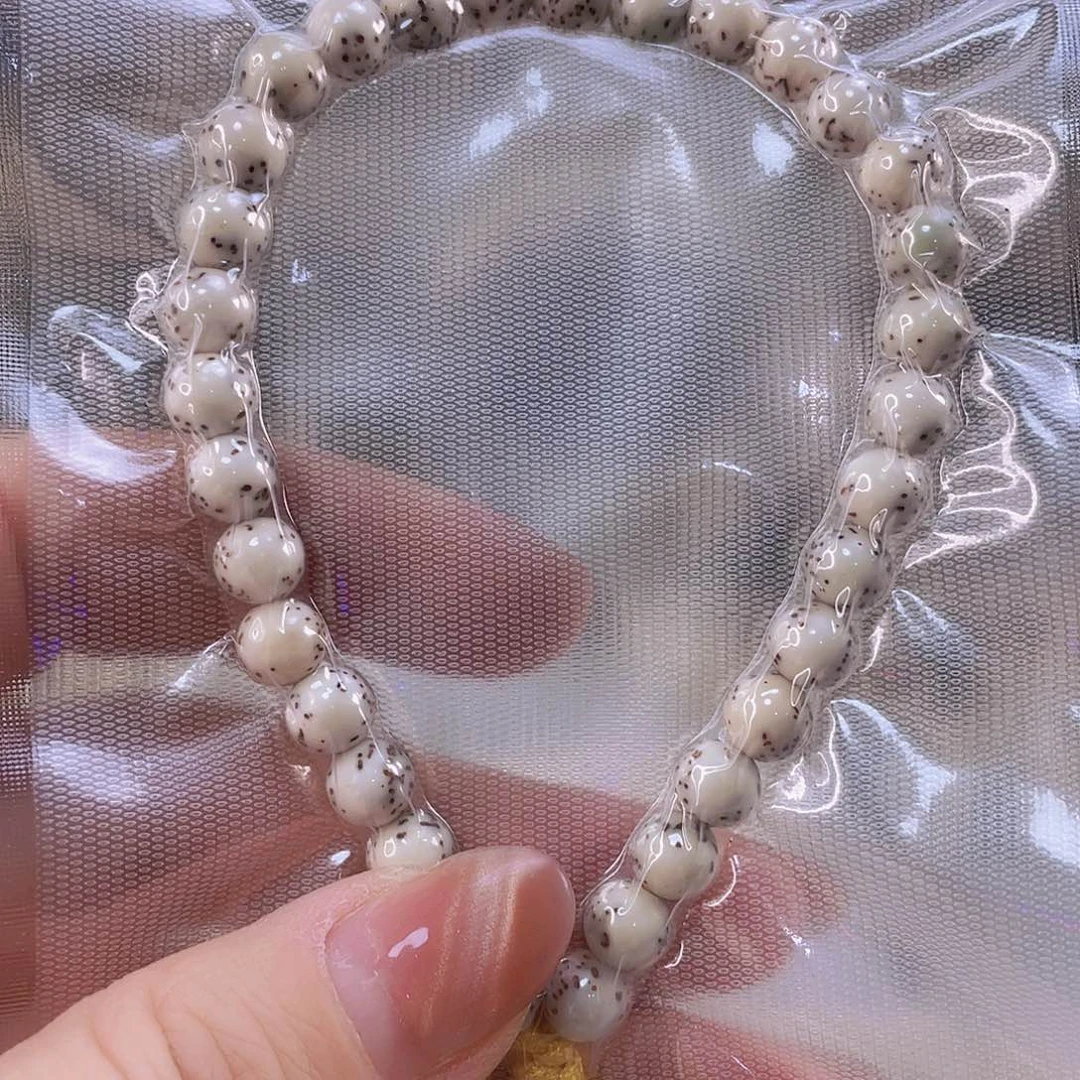 星月菩提手串闷***痘糯冰大留白6.8