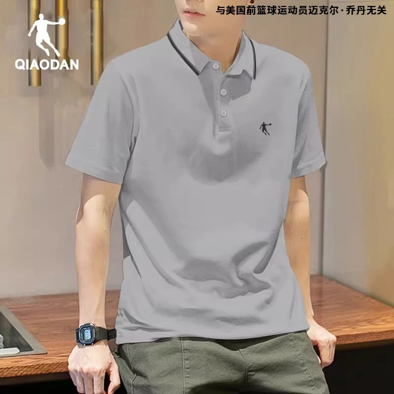乔丹短袖T恤男2025新款夏季男士商务速干POLO衫翻领上衣运动半袖