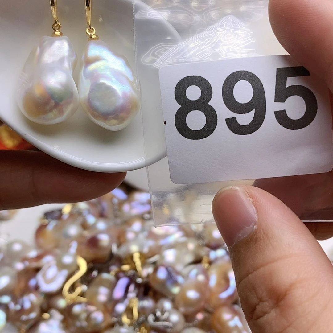 淡水珍珠银S925镶嵌颈饰895