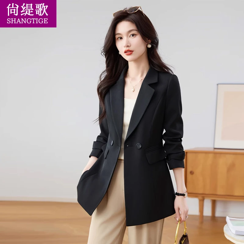 【尚缇歌】黑色小西装西服外套女士2025新款早秋气质高级感减龄上衣