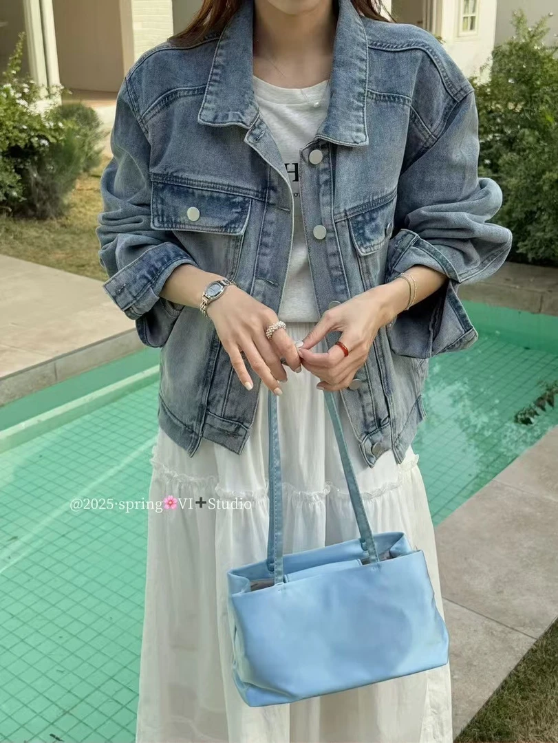 balala～2025春夏简约韩版时尚百搭牛仔衣