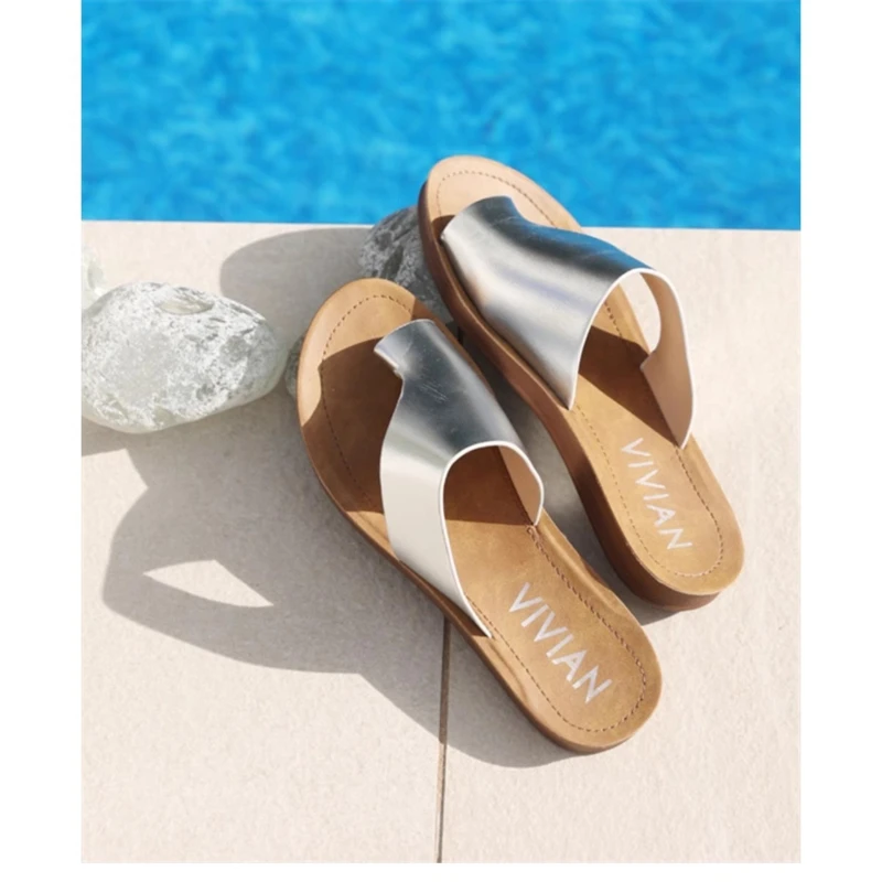 软皮软底！日系时髦慵懒风休闲平底夹趾人字拖沙滩拖套趾女拖鞋