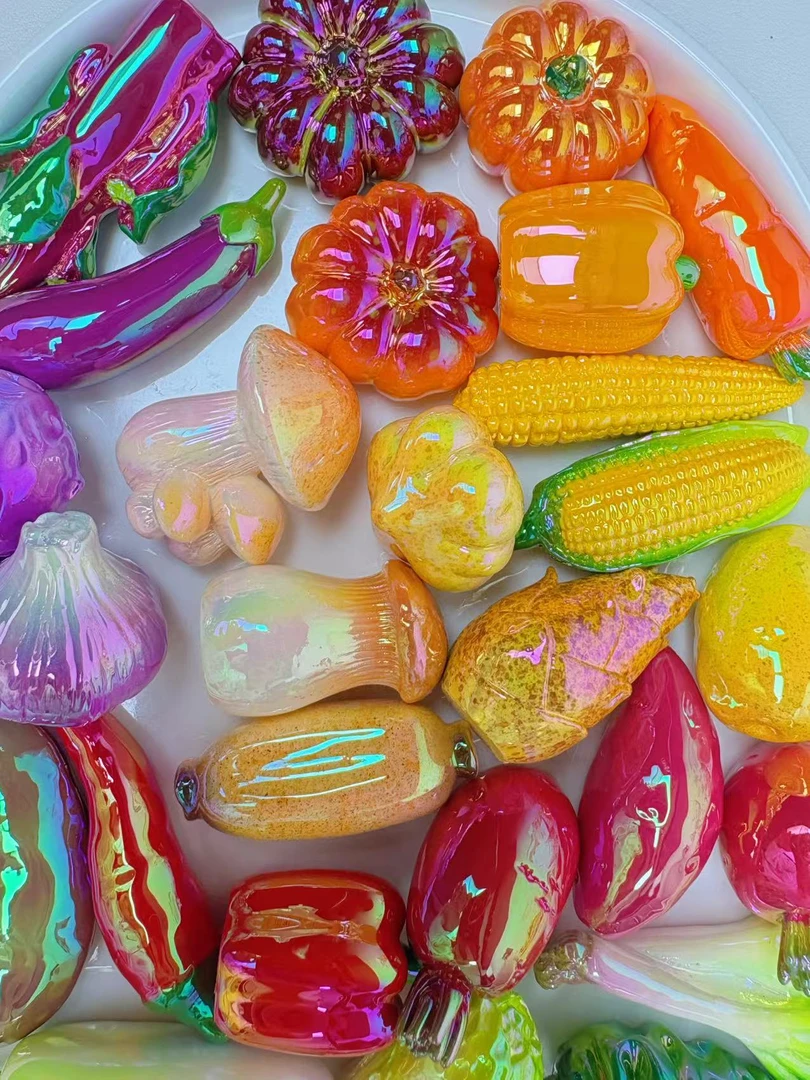 （单选款1-9）电镀仿真水果/蔬菜 仿真 食玩diy桌面小摆件 益智玩具