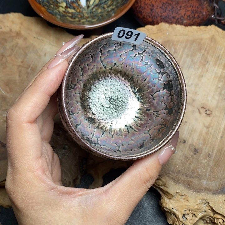 甜***女茶盏建窑建盏主人杯91