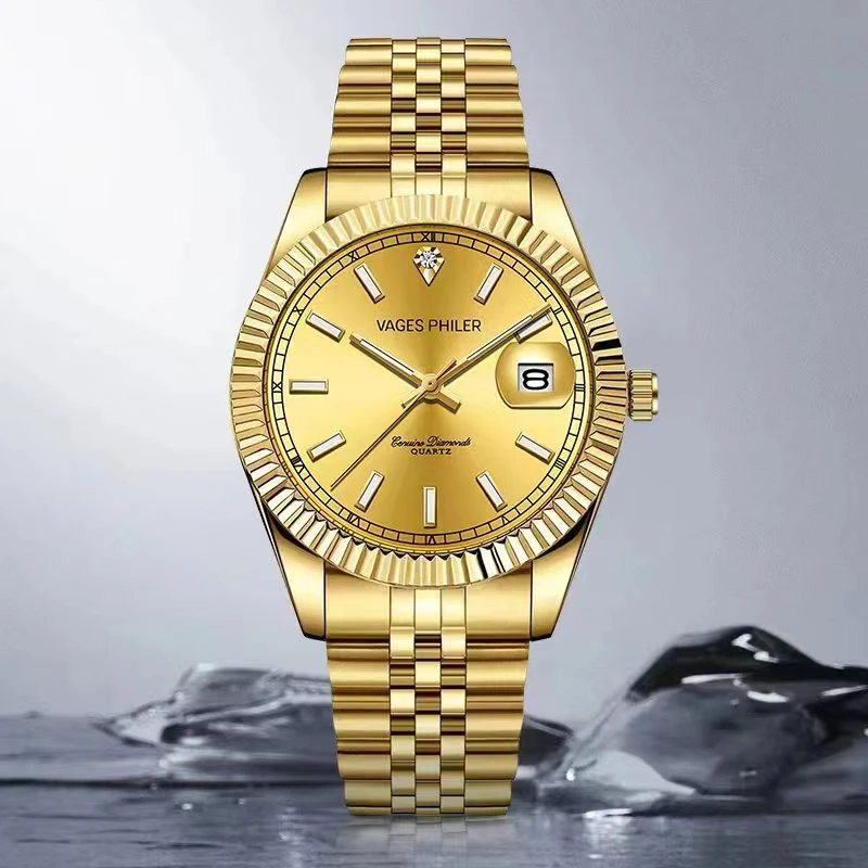 全新/经典金面系列/钢带男士腕表/正品保证