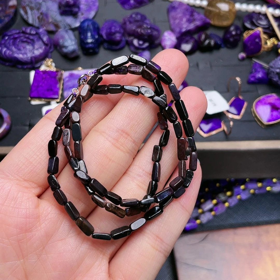 银S925镶嵌苏纪石（舒俱来）项链