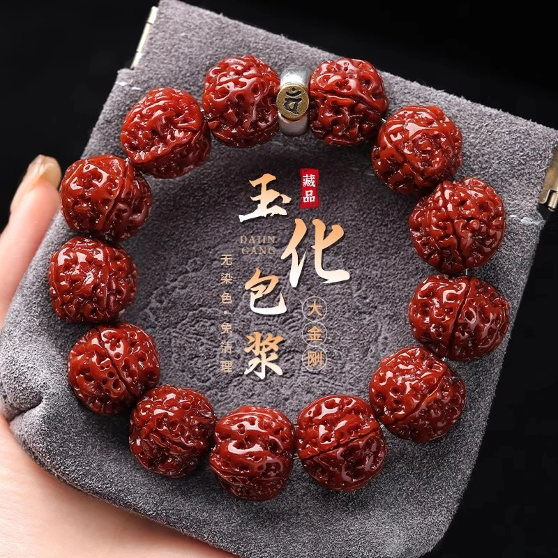 包浆玉化机刷金刚菩提子手串十二生肖守护神文玩盘串核桃盘玩手链