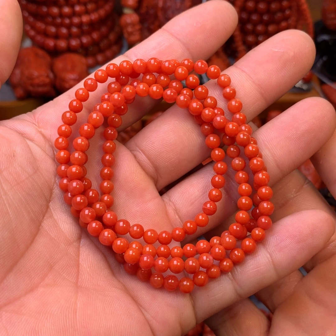 【闪购商品】南红玛瑙天然南红配饰保山多圈卡4➕未镶嵌