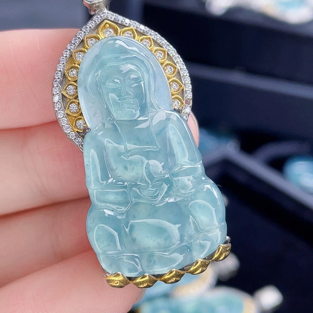 翡翠未镶嵌吊坠(不含链)