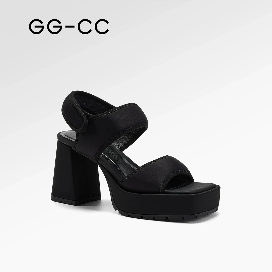 【仲夏之梦】GGCC2025年夏季新款法式优雅时装高跟凉鞋女粗跟女鞋