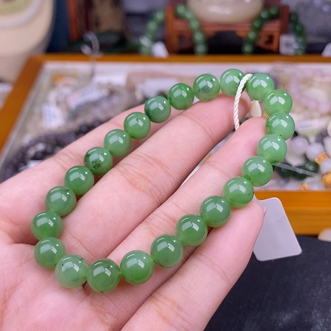 和田玉碧玉乌兰海手串8jm清货价未镶嵌