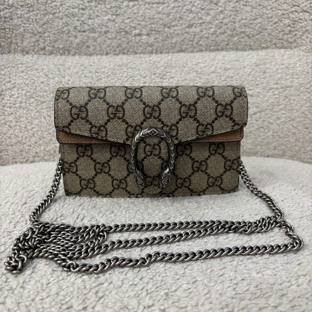 99新 GUCCI/古驰 N0975 Gucci/古驰 酒神mini链条包配有龙虾扣