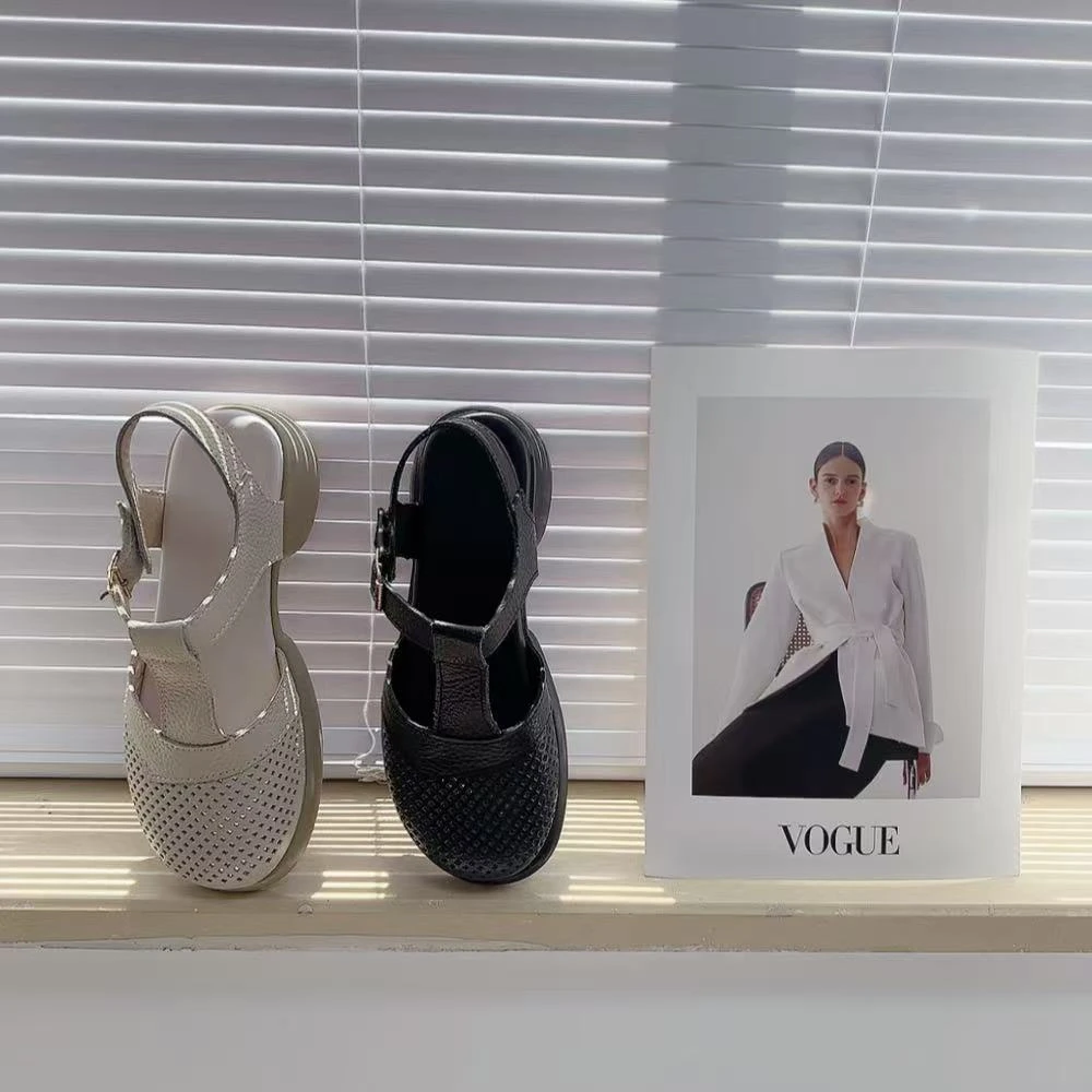 WZ6288夏季镂空包头软底凉鞋