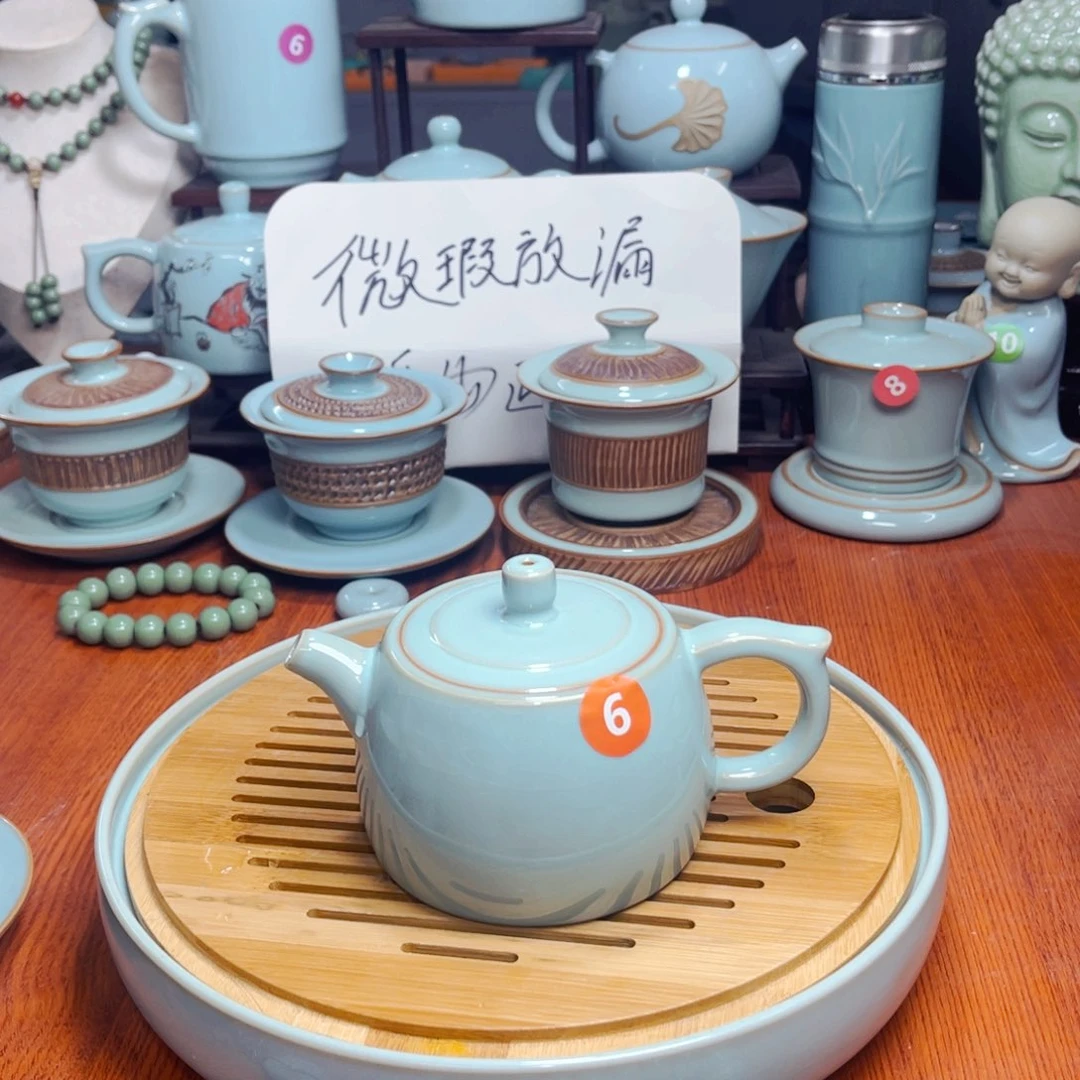 【闪购商品】原产地汝瓷厂，茶器摆件批发零售