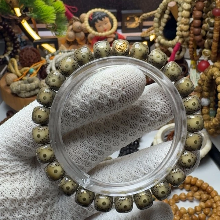 星月菩提手串8号车尺寸9.8石玉满天星单圈