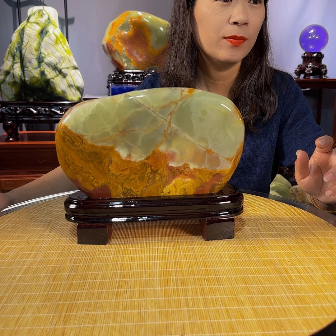 石材奇石玉石客厅玄关摆件