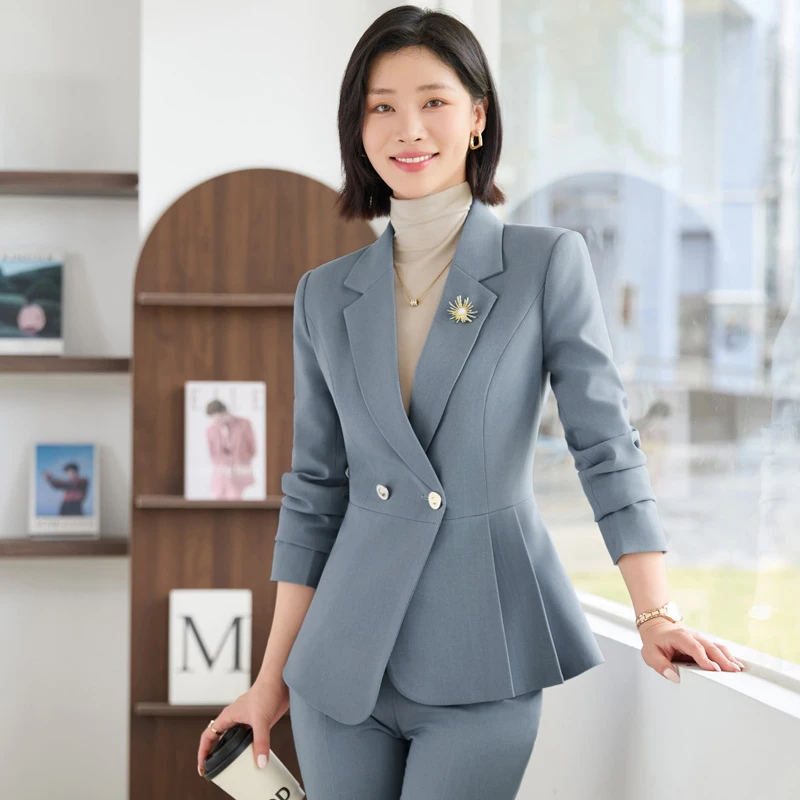 职业西装套装女正装气质修身春秋OL通勤工装酒店前台珠宝店工作服