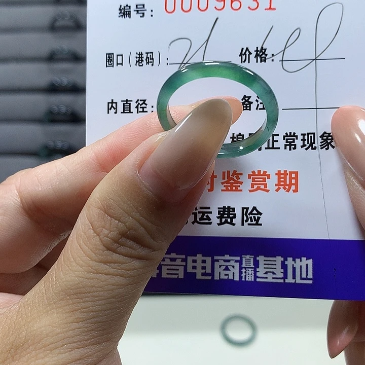 无***叶未镶嵌戒圈翡翠    9631