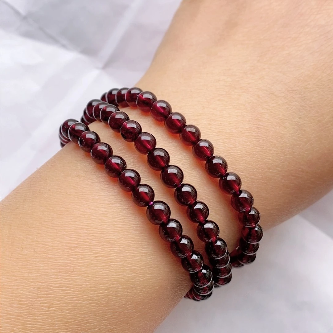 【闪购商品】石榴石手链未镶嵌5.5福利