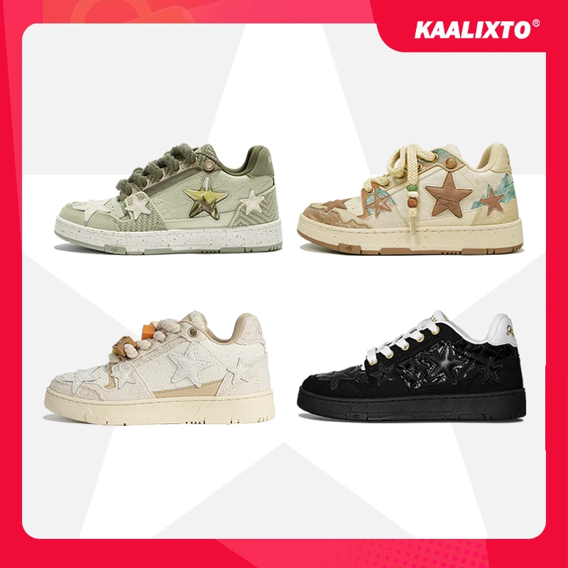Kaalixto经典星星鞋板鞋国潮经典品牌情侣板鞋时尚欧若风百搭