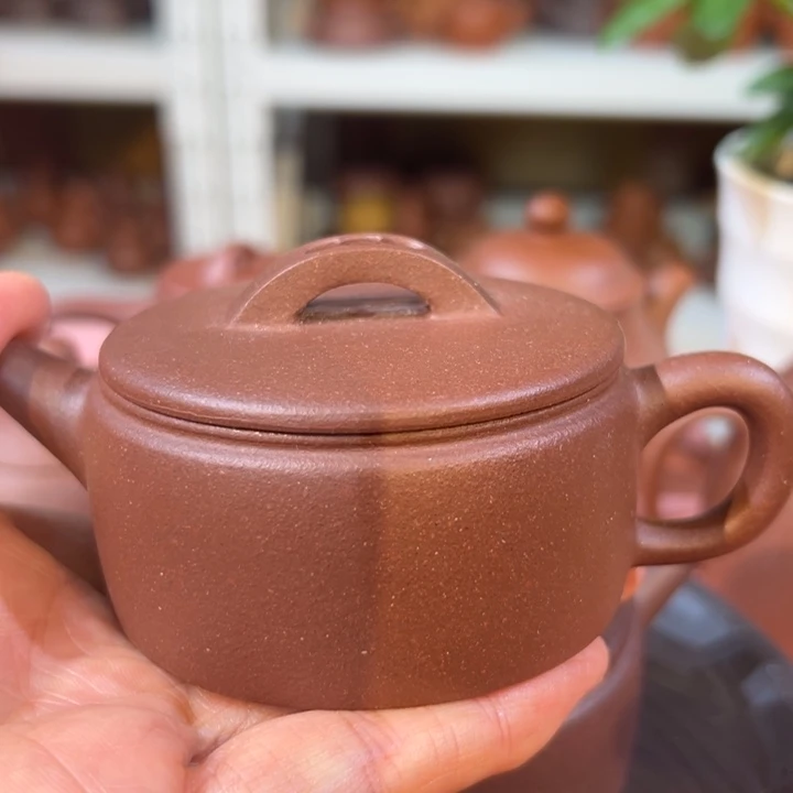 茶壶紫砂紫泥汉瓦90cc