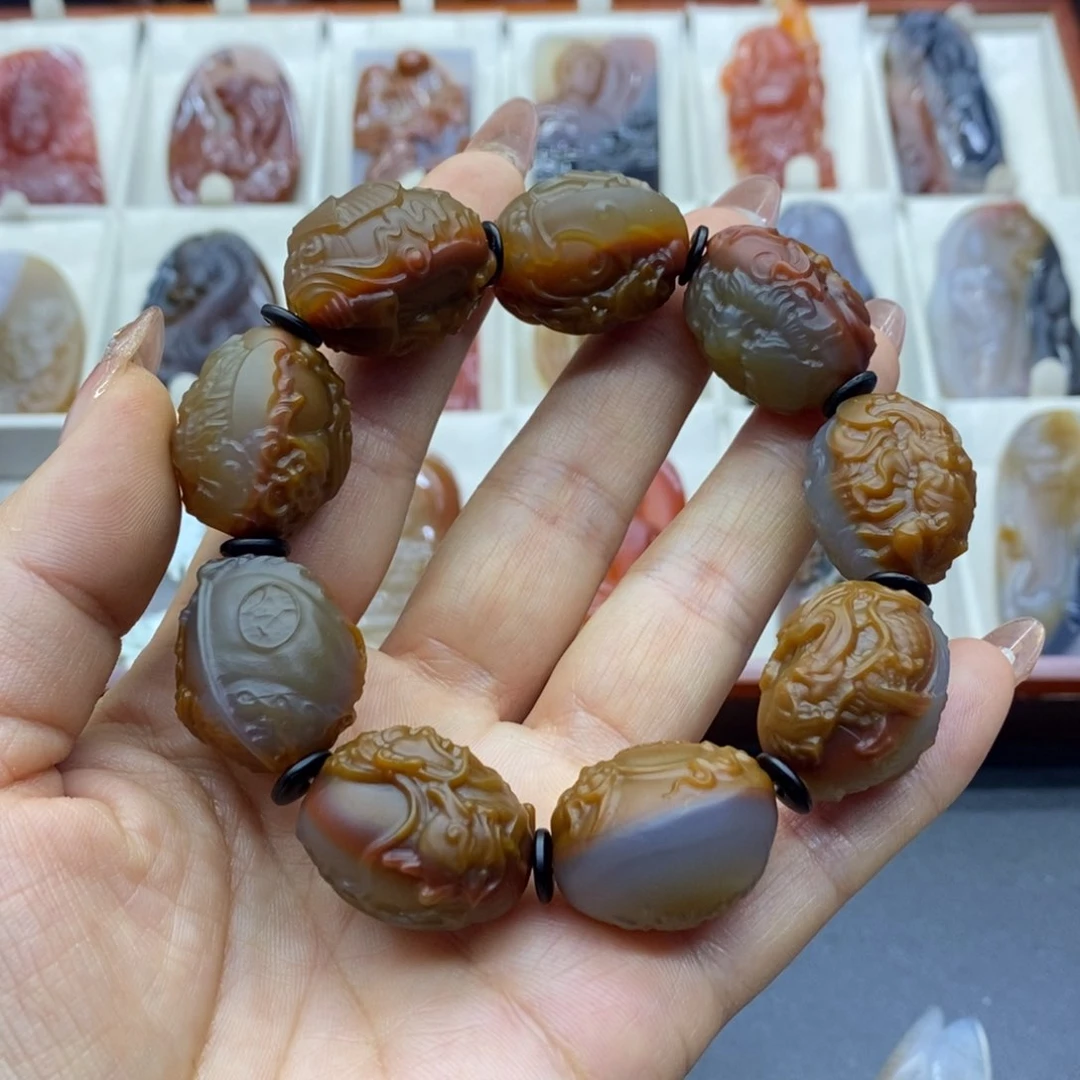 未镶嵌手串玛瑙/玉髓嗯***。手串