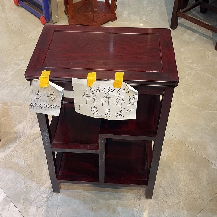 南***佛端景台紫檀木类置物架45x30x65