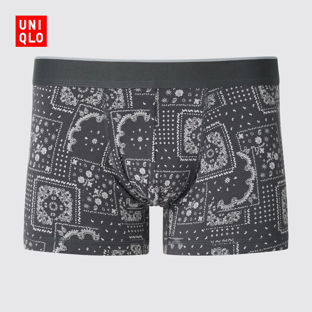 优衣库男装针织短裤低腰印花男士内裤平脚本命年476325