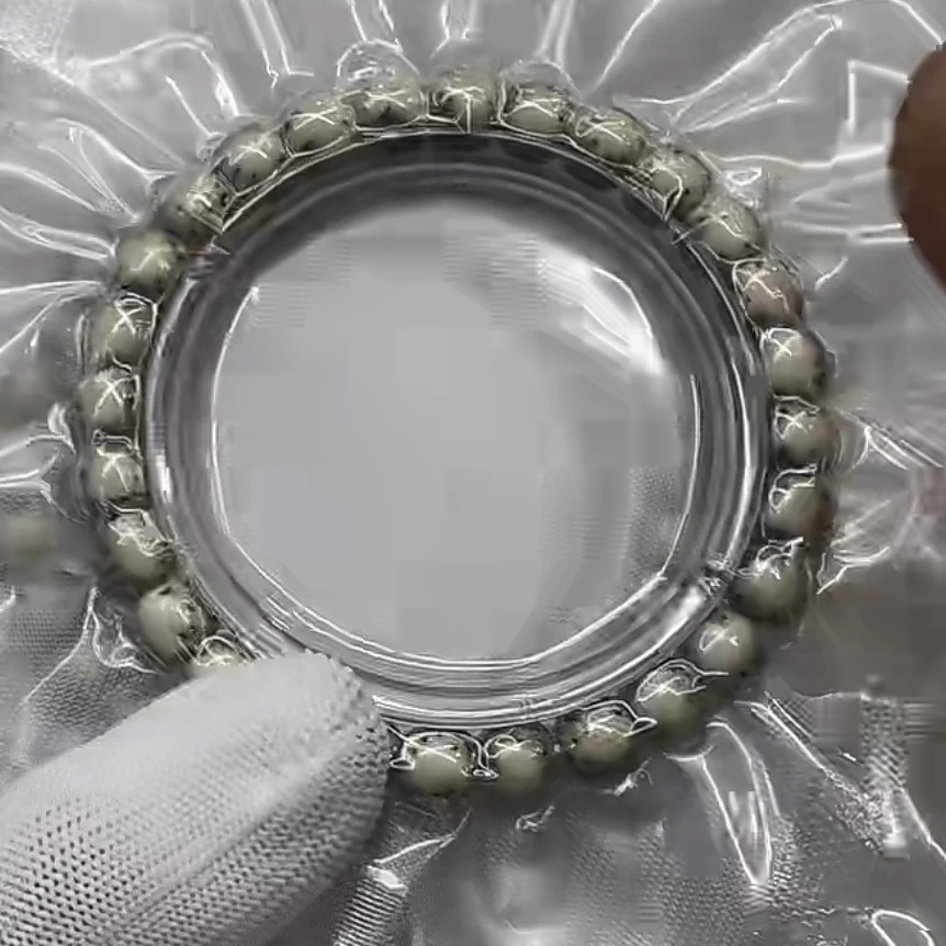 109/S级石玉料玉化绿背河豚星月菩提手串 8×7mm