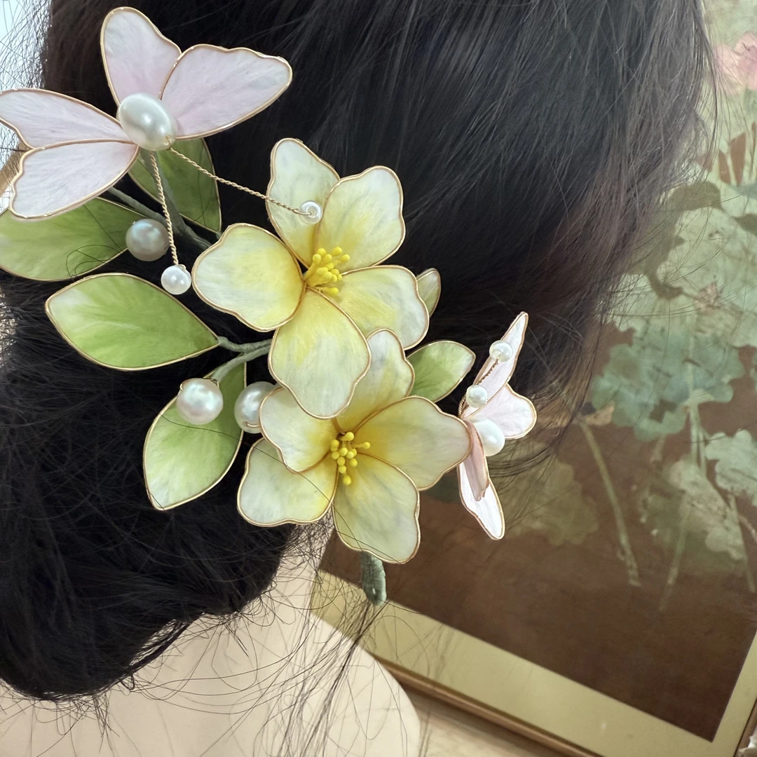 江南浔古风绒花 默认软簪改主体找客服