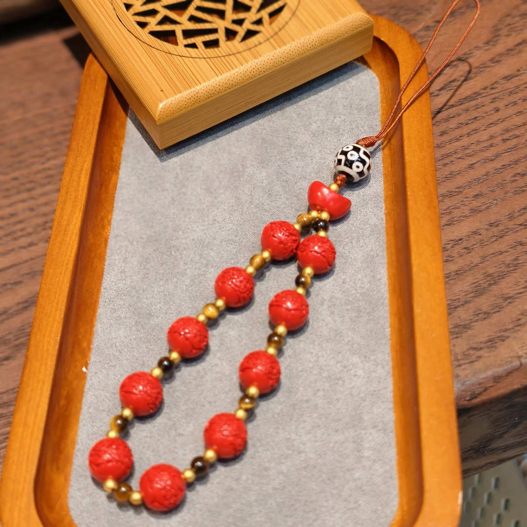 翠小胖珠宝 九眼砂砂手机挂CQTE117 多样性发1