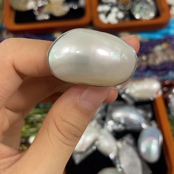 婷***贝壳非金属一个马贝戒指