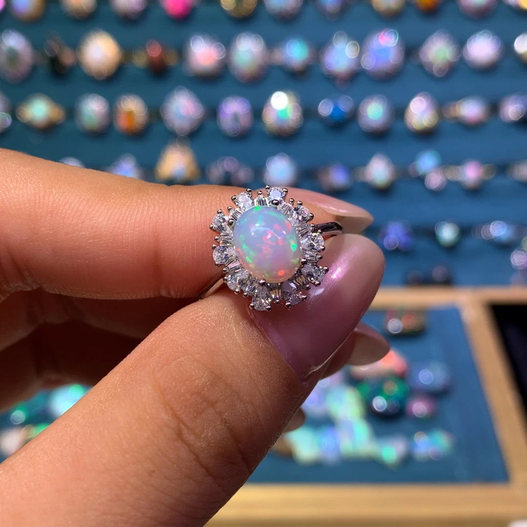 欧泊银S925镶嵌戒指款