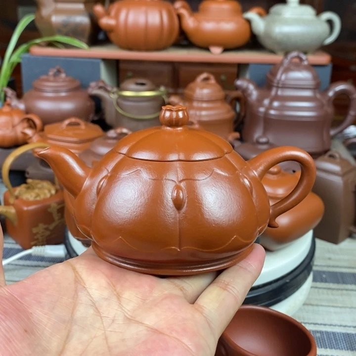 茶壶紫砂莲心200cc原矿赵庄朱泥双十一特价