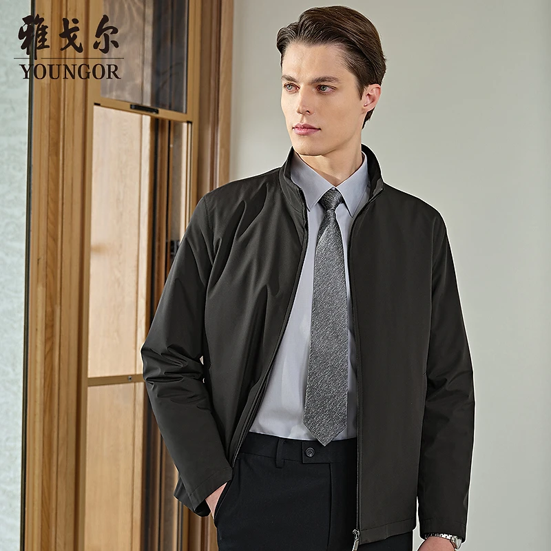 【可拆卸内胆+行政商务立领】冬季新男士短羽绒服外套雅戈尔419871