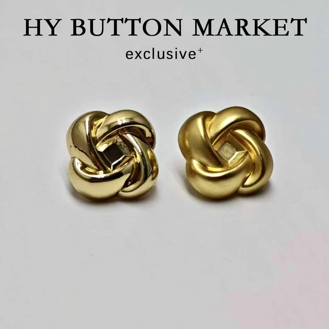 HY不规则高档轻奢金属手缝金属纽扣大衣西装风衣毛衣开衫装饰扣