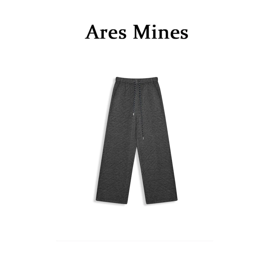 【盛朗熙Ares Mines】秋冬上新 三角绗缝抽绳松紧腰休闲裤