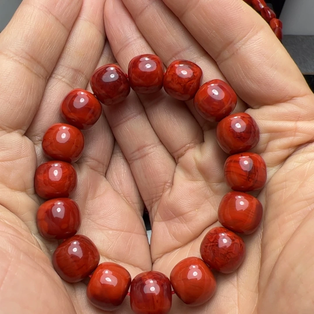 张***炮南红玛瑙未镶嵌手串