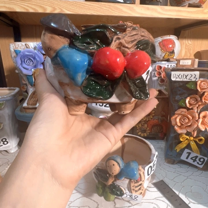 陶瓷多肉花盆满15包邮