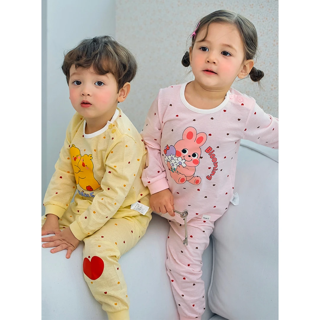 2025新款【AGIROOM】韩国儿童春秋薄款内衣套装【尺码：90-130】【偏小】