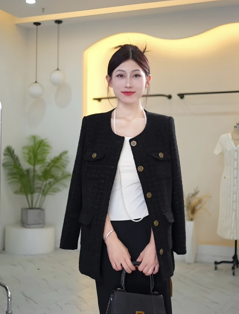 [coco联名款]CO家原创2025秋冬新款韩系名媛气质小香风