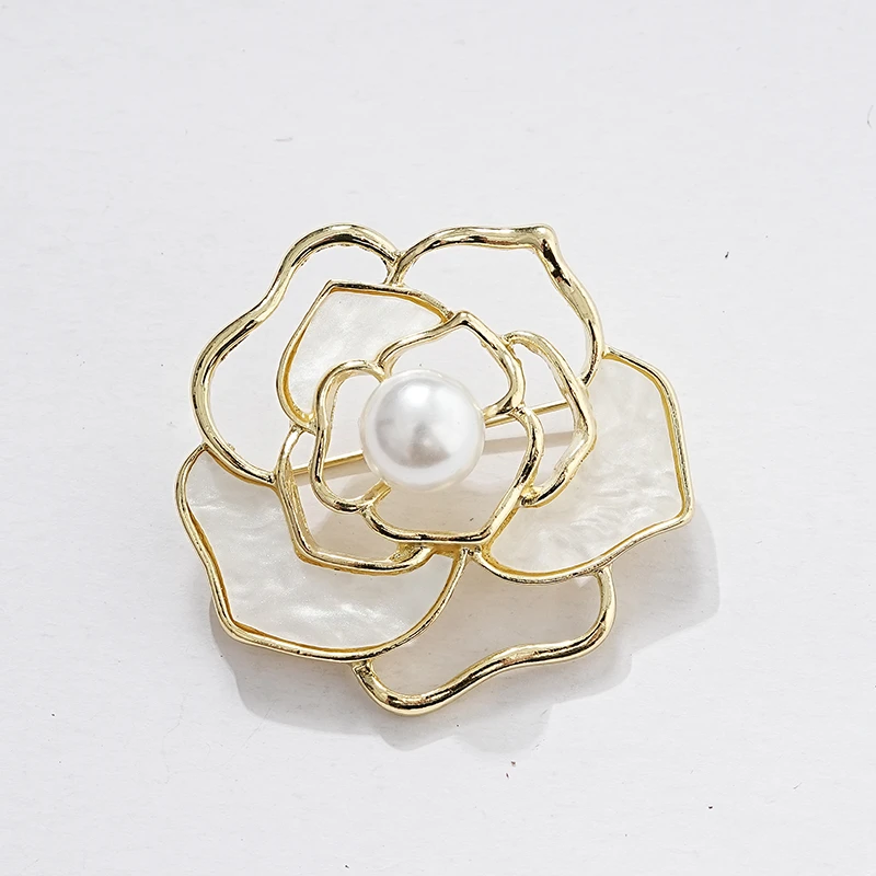 合金仿珍珠胸针 典雅胸花ZBZB1001