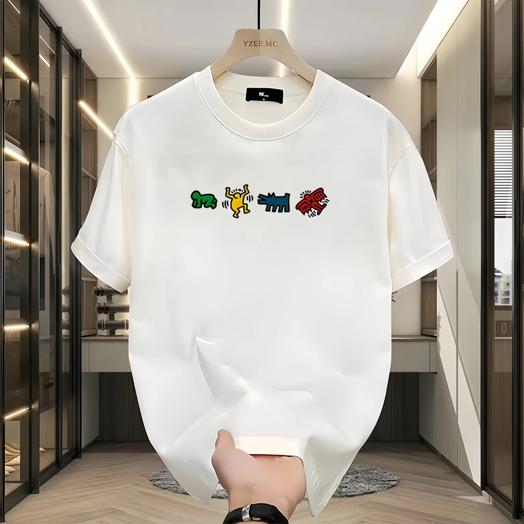 纯棉短袖男款新款情侣款夏季男生潮牌t恤男士宽松半袖