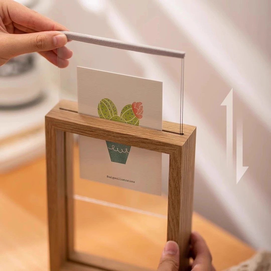 叶雕双透相框 定制雕刻创意相框DIY礼物送男女友闺蜜纪念日实用