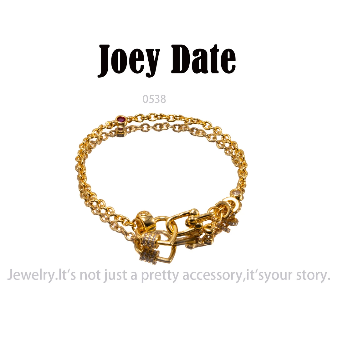 铜合金手链 时尚百搭轻奢设计师手链~0538